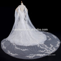 Appliqued Flowers Tulle Lace Mermaid muslim wedding gown